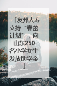 友邦人寿支持“春蕾计划”，向山东250名小学女生发放助学金